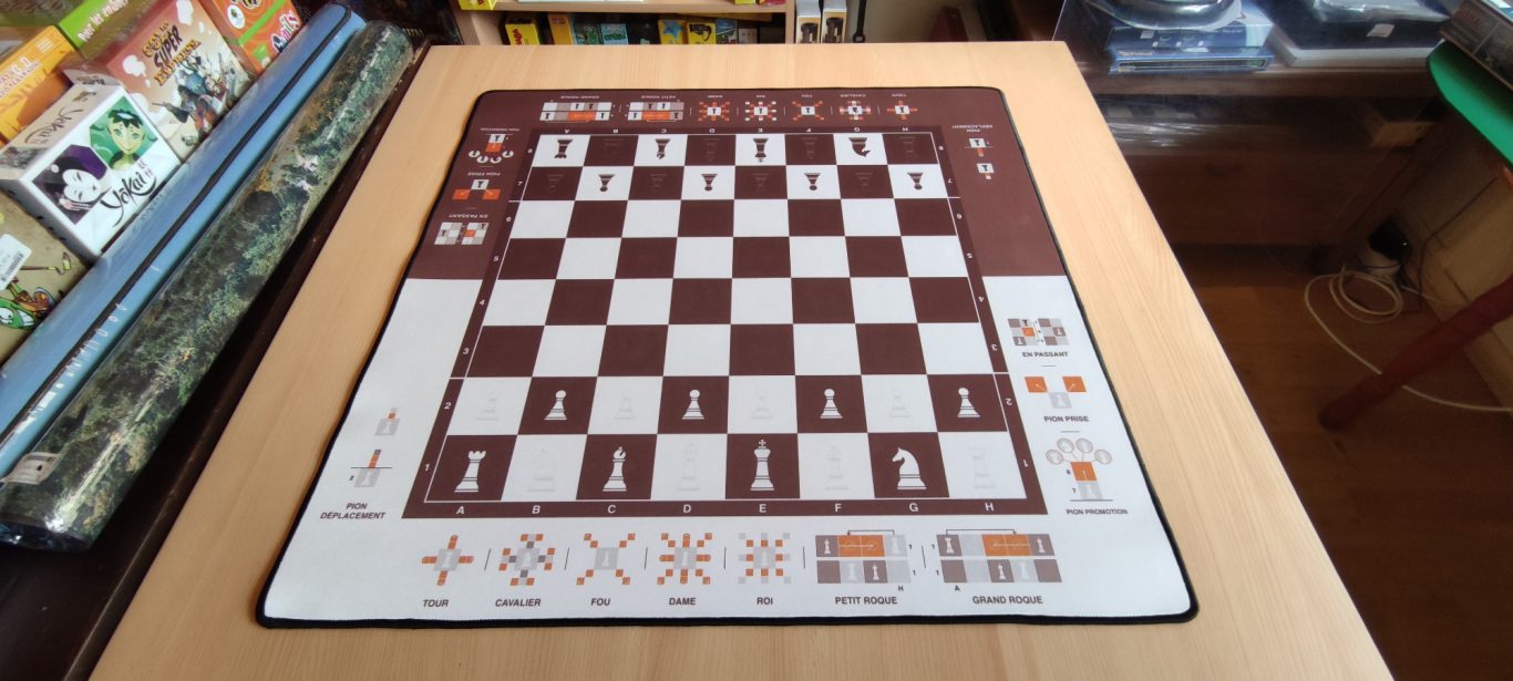 Tapis néopréne - Initiation aux Echecs - 60x60cm